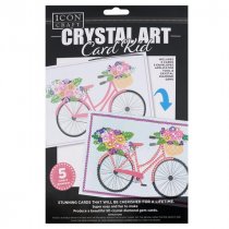 Icon Craft Pkt.5 Crystal Art Card Kits - Bicycle