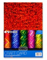 Icon Pkt.10 A4 220gsm Craft Card - Holographic