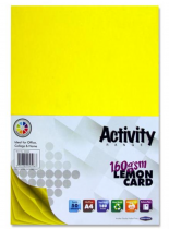 Premier Activity A4 160gsm Card 50 Sheets - Lemon