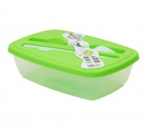 Premto Lunch Box With Secure Lid & Built In Cutlery Storage