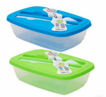 Premto Lunch Box With Secure Lid & Built In Cutlery Storage