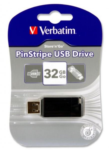 Verbatim Pinstripe Usb Drive - 32gb