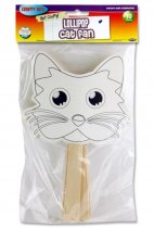 Crafty Bitz Pkt.10 Fans - Lollipop Cat