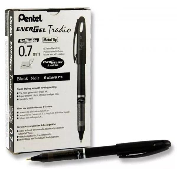 verrassing Gematigd dubbele Ecommerce platform - Pentel Energel Tradio 0.7mm Black Gel Pen - Black I...