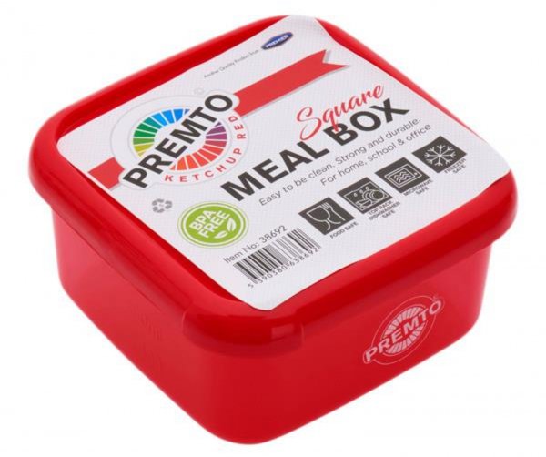 Premto Square Meal Box - Ketchup Red