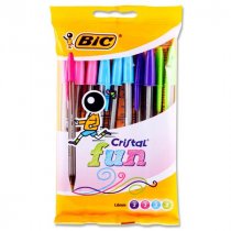 Bic Pkt.10 Cristal Ballpoint Pens - Fun-incl pastels
