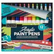 Icon Pkt 12 Acrylic Paint Pens