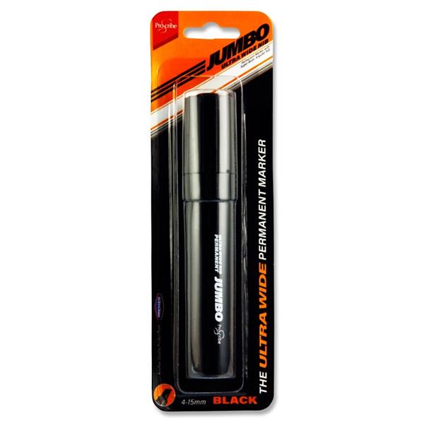 Pro:scribe Jumbo Ultra Wide 4-15mm Permanent Marker - Black