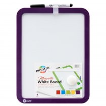 Premto Magnetic Dry Wipe Whiteboard With Dry Wipe Marker 5 Colours