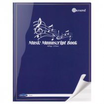Ormond 40pg 12 Stave Durable Cover Music Manuscript Book