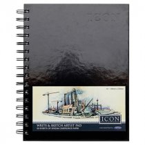 Icon A5 135gsm Wiro Hardcover Sketch Pad 50 Sheets