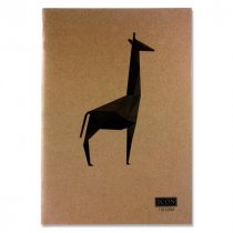 Icon A3 80pg 110gsm Kraft Sketch Book Animalia Design 4 Asst.