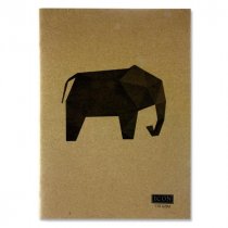 Icon A3 80pg 110gsm Kraft Sketch Book Animalia Design 4 Asst.