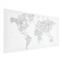 Icon 300x600mm Colour My Canvas - World Map