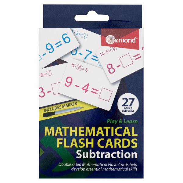 Ormond Pkt.27 Mathematical Flash Cards - Subtraction