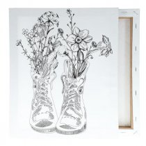 Icon 250x300mm Colour My Canvas - Floral Boots