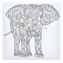 Icon 300x300mm Colour My Canvas -elephant