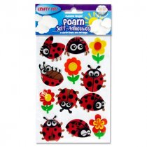 Crafty Bitz 3d Foam Stickers - Ladybug & Bee 2 Asst.