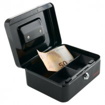 Concept 8" Metal Cash Box Black