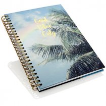I Love Stationery A5 160pg Wiro Notebook - Good Vibes Only