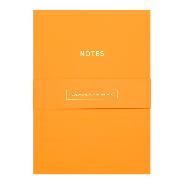 Colourblock A5 Notebook - Cantaloupe
