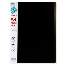 Concept A4 40 Pocket Display Book - Black