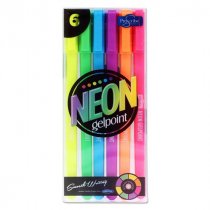 Pro:scribe Pkt.6 Neon Gelpoint Gel Pens