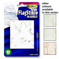 Stik-ie 40pce Flag Stikie Notes - 60mm X 72mm Marble