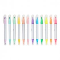 Pro:scribe Pkt.12 Twin Tip Highlighter Pens - Pastel