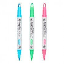 Pro:scribe Pkt.12 Twin Tip Highlighter Pens - Pastel