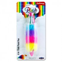 Emotionery Rainbow Plush 6-in-1 Ballpoint Pen