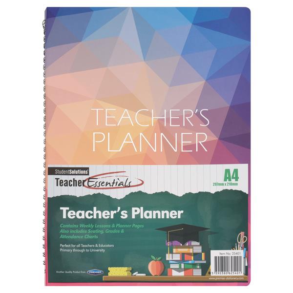 Student Solutions A4 Teacher's Planner - Bright