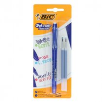 Bic Gelocity Illusion Erasable Gel Pen With Refills - Blue