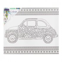 Icon ArtIcon 300X250mm Colour My Canvas - Floral Car