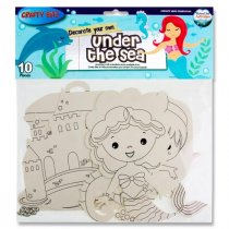 Pkt.10 Cut Outs - Under The Sea Mermaid