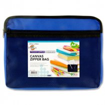 Premier OfficeA4 Canvas Zipper Bag Bold 3 Asst