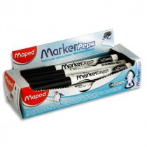 Box 12 Marker'peps Small Whiteboard Markers - Black