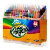 World Of Colour Box 64 Crayons W/ Sharpener