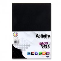 Premier Activity A4 160gsm Card 100 Sheets - Black