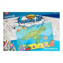 World Of Colour A3 25 Sheet Colouring Book - Aquatic Life