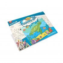 World Of Colour A3 25 Sheet Colouring Book - Aquatic Life