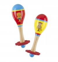 Lion and Monkey Maraca Set