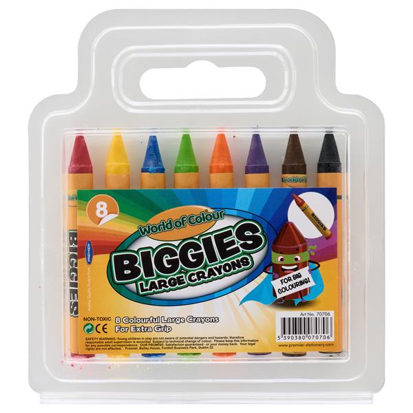 World Of Colour Pkt.8 Super Jumbo Chubby Crayons