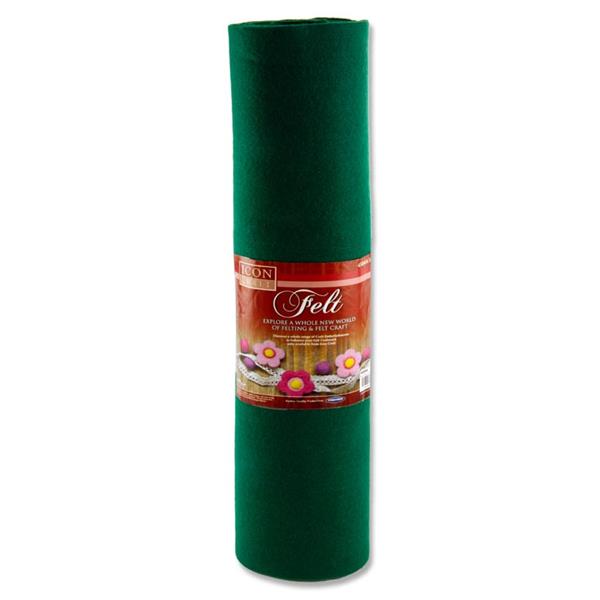 Icon Craft 45cm X 5m Roll Felt - Green