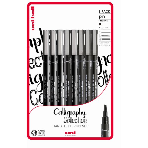 PIN 8pc CALLIGRAPHY COLLECTION BC PFP BR BLACK