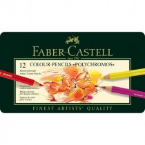 Faber-Castell POLYCHROMOS COLOUR PENCILS TIN OF 12