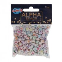 7mm Alpha Beads White