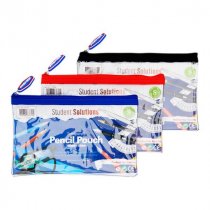 Transparent Pencil Case 200x125mm - 3 Asst