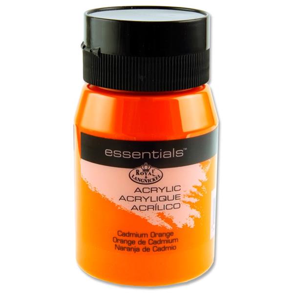 SALE-Royal & Langnickel Essentials 500ml Acrylic Pot - Cadmium Orange