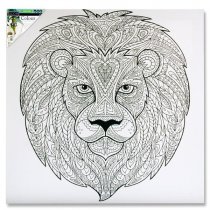 500x500mm Colour My Canvas - Lion